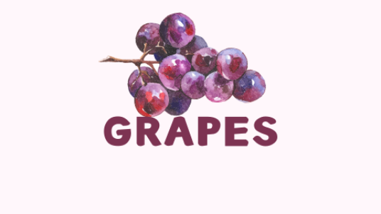 Purple Watercolor Grapes Fruit Logo